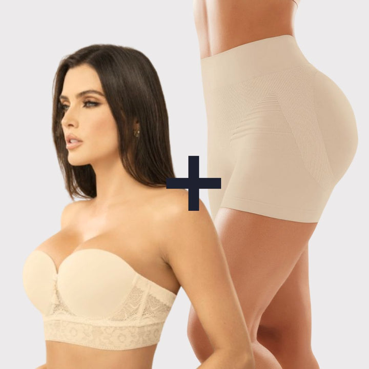 COMBO PROMO Strapless + Panty modelación seamless 10%OFF