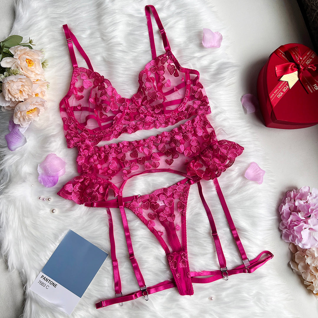 Set Love x4 Piezas rosa